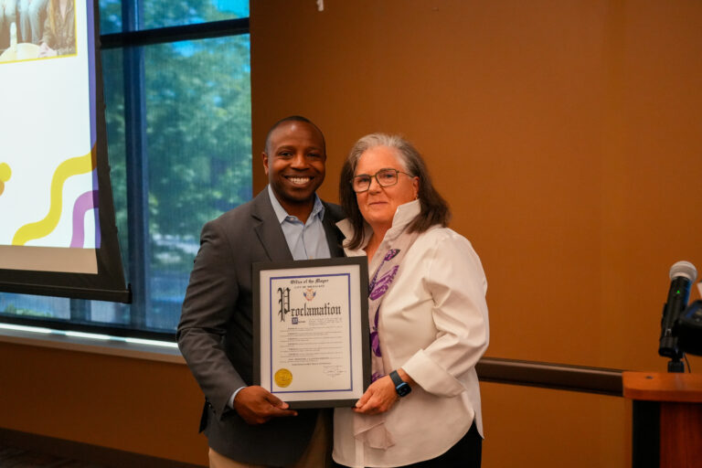 Carmen Pitre with Mayor Cavalier Johnson