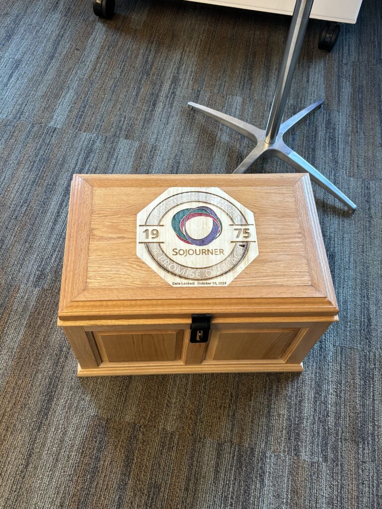Sojourner 50th Wooden Time Capsule